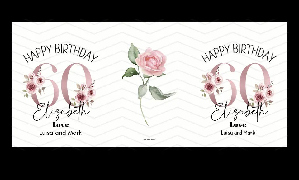 Floral personalised birthday mug