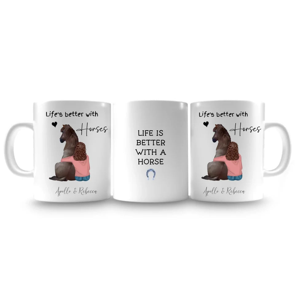 Horse design mug with personalisation