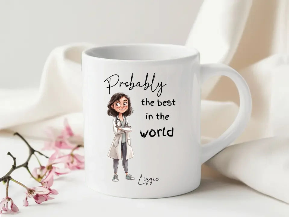 Doctor lady mug with name