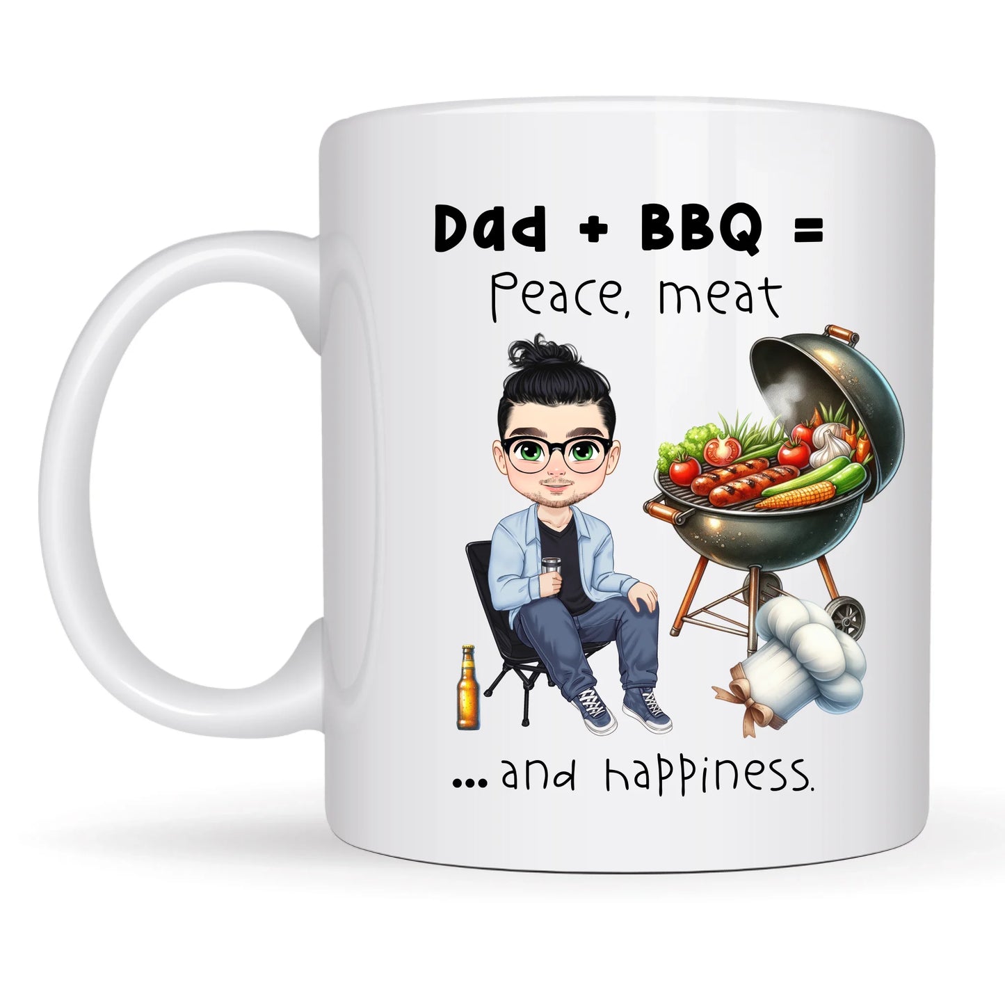 Custom BBQ mug with character
