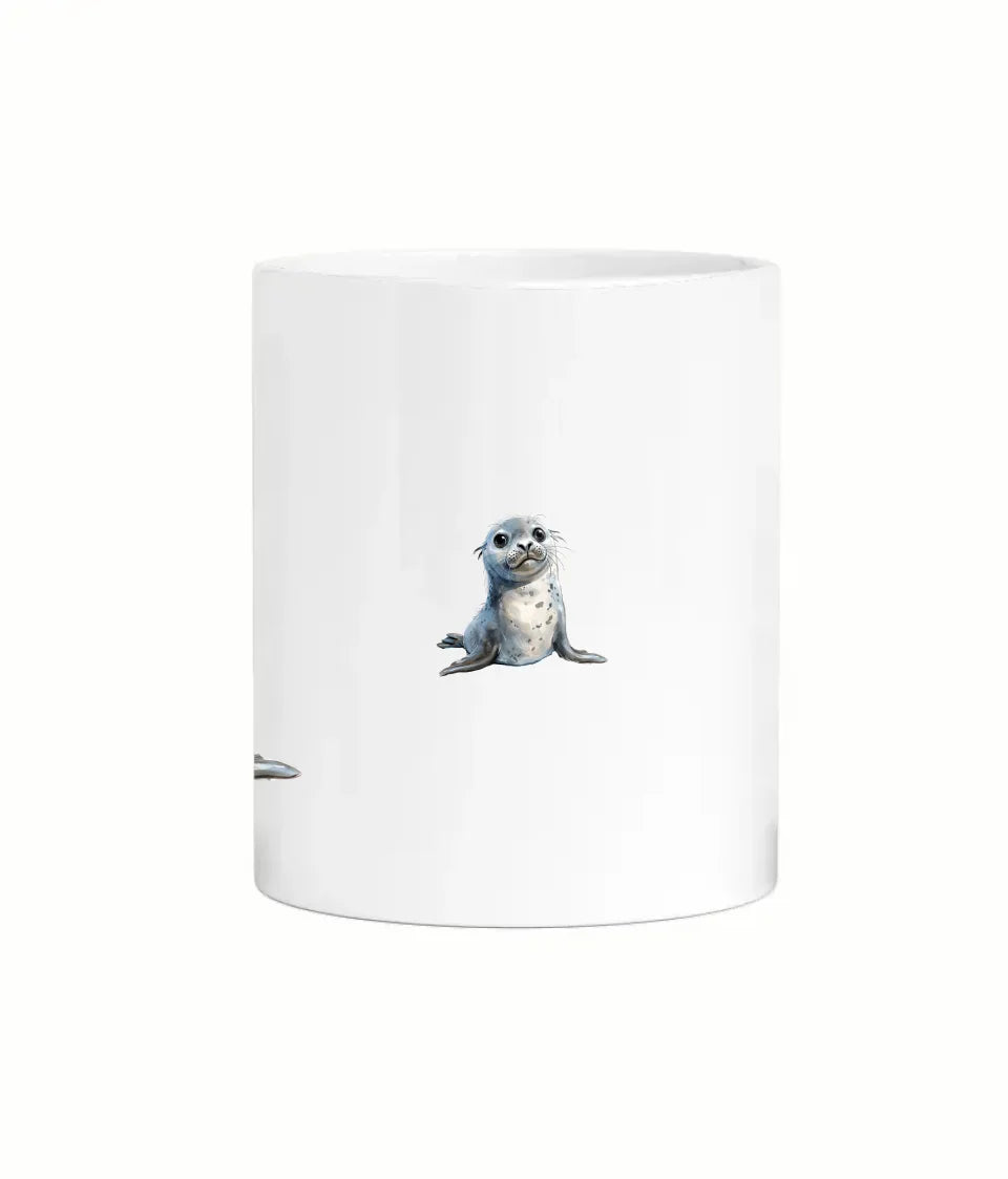 mug with seal graphic