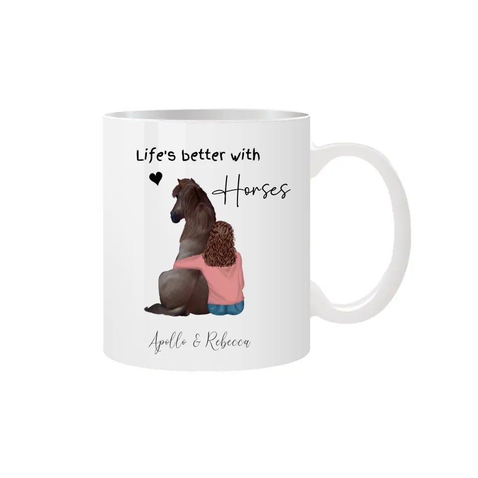 Customisable horse-themed coffee mug