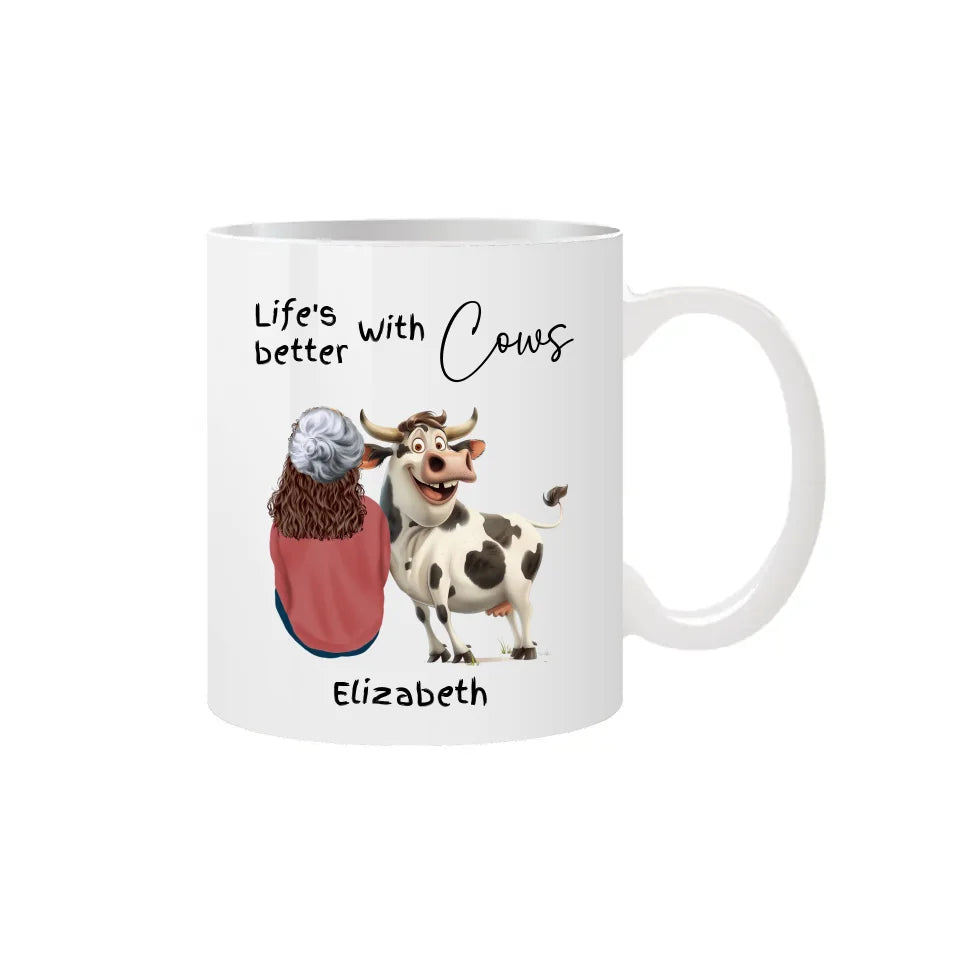 Adorable cow design mug