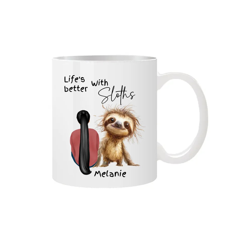 Sloth design mugs
