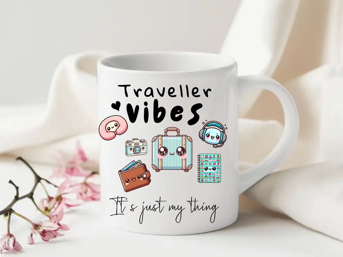 Custom travel-themed mug