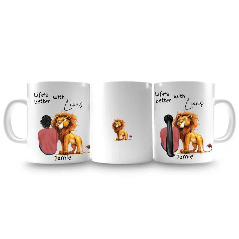 Customised mug for lion fans