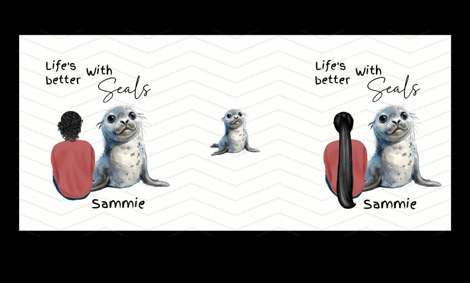 Unique animal mug with seal illustration