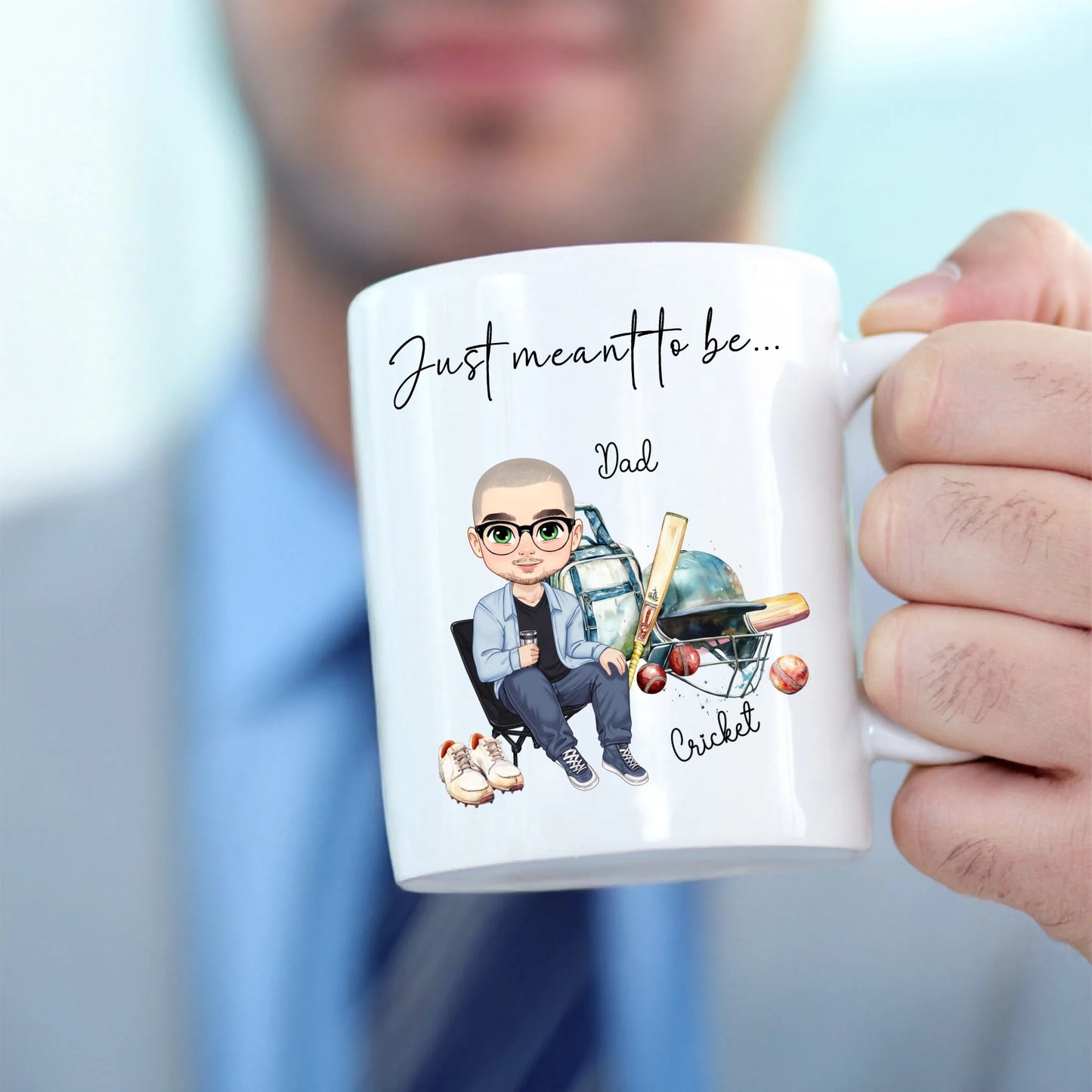 Personalised cricket birthday mug