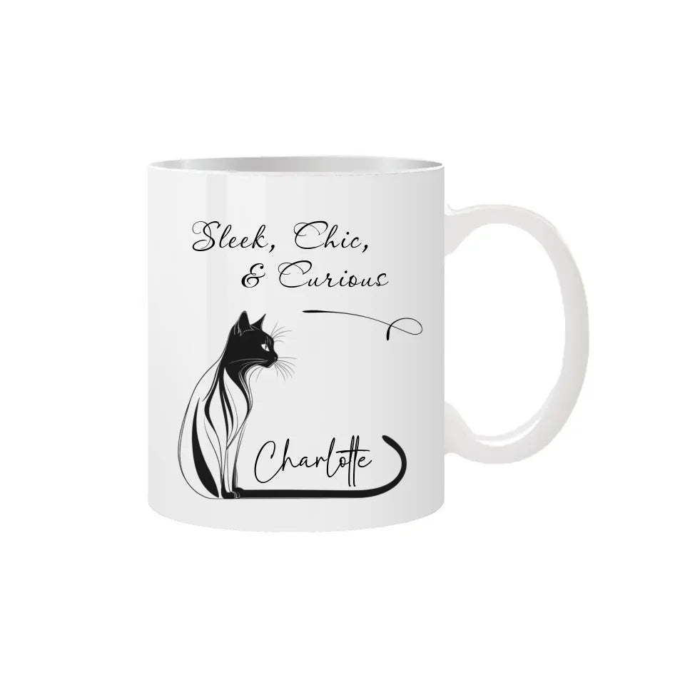 Sleek Cat Mug Design