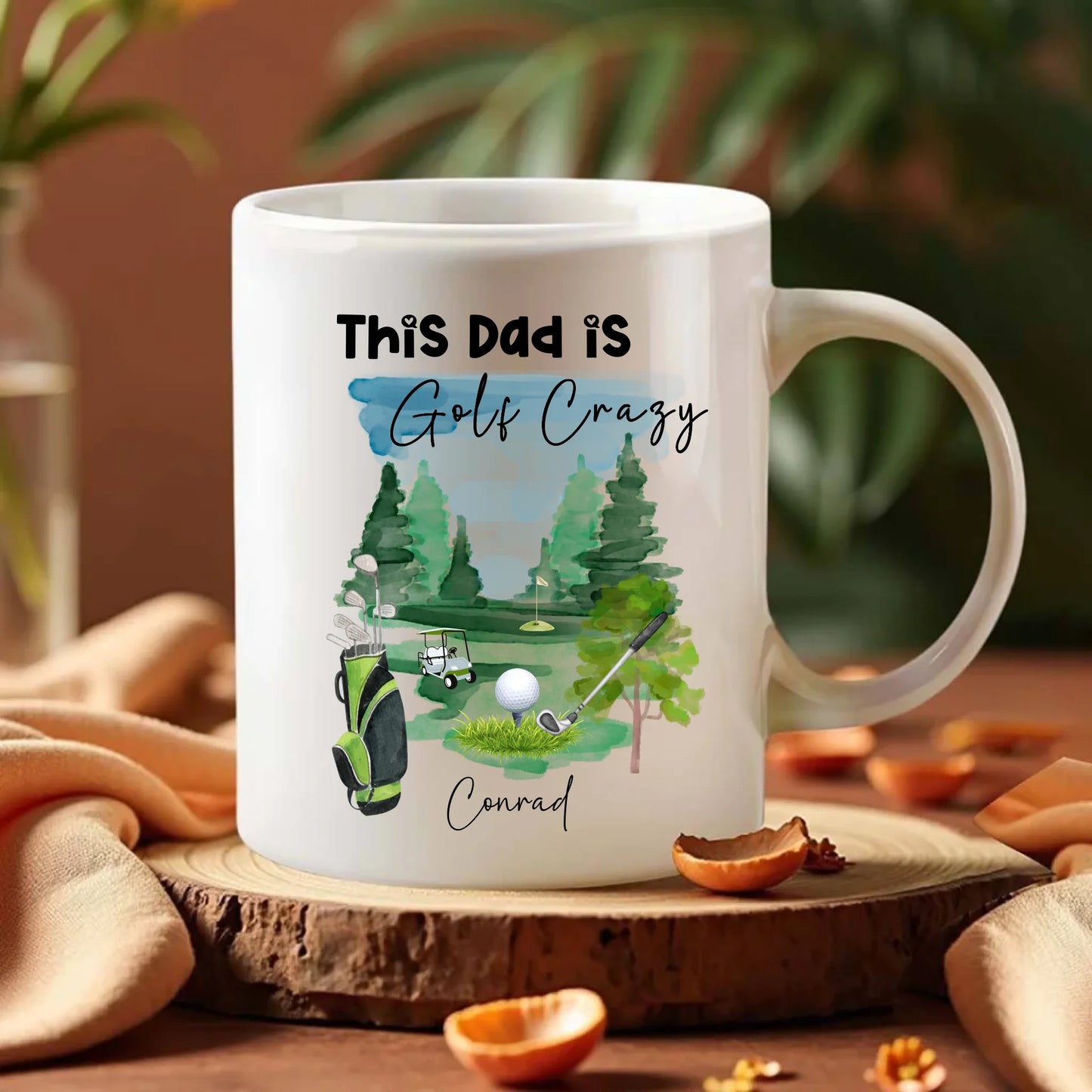 Golf crazy dad mug – ideal birthday present
