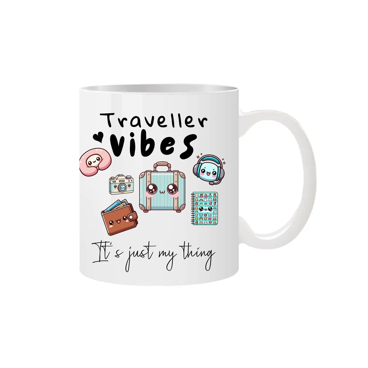 Cute passport and suitcase mug