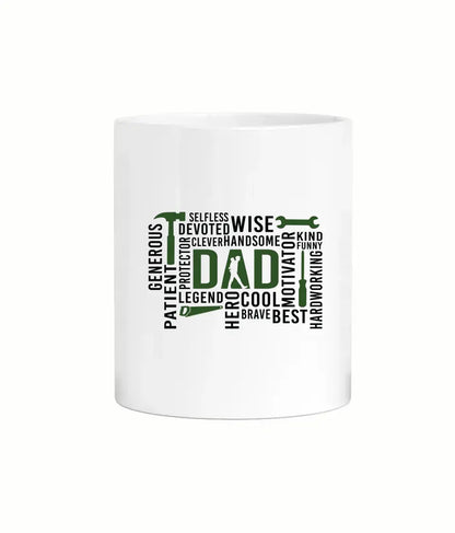 Personalised Dad Mug with Custom Fists and Photo