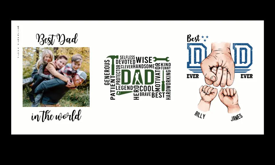 Personalised Dad Mug with Custom Fists and Photo