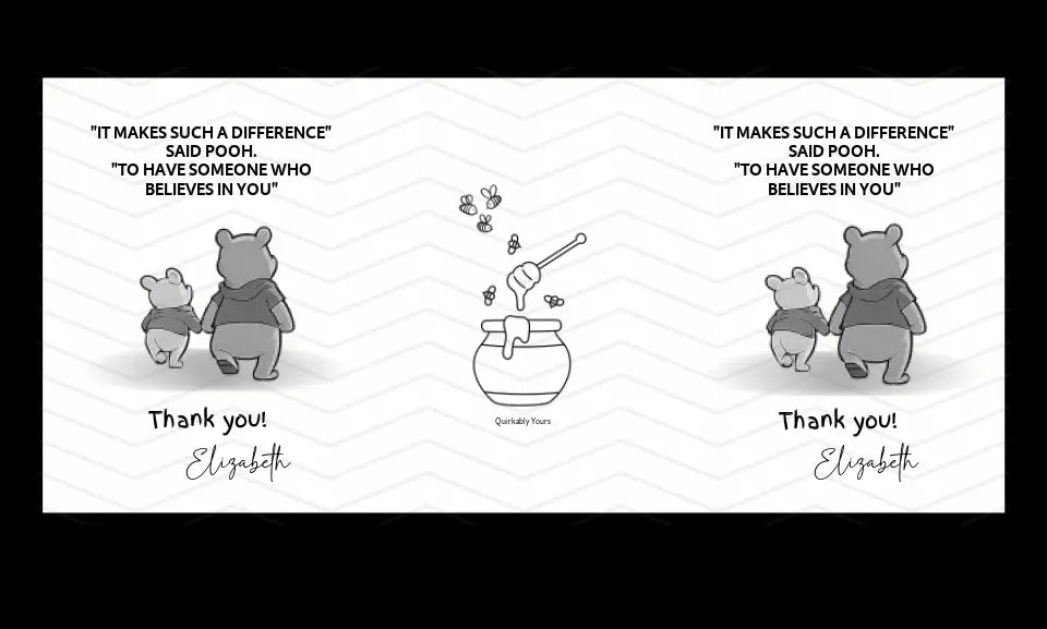 Personalised Thank You Bear and A Piglet Mug