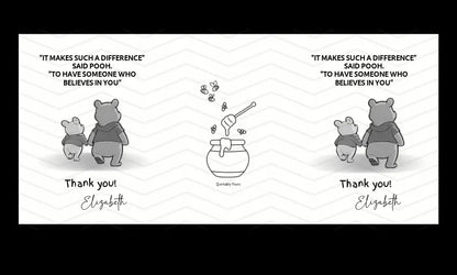 Personalised Thank You Bear and A Piglet Mug
