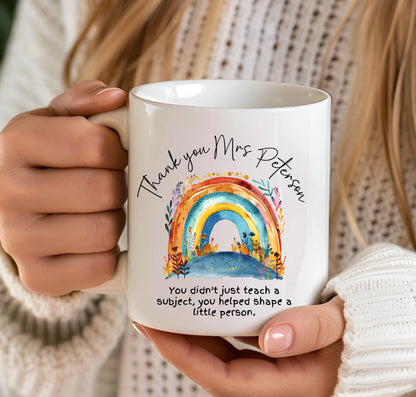Teacher Thank You Boho Rainbow Mug