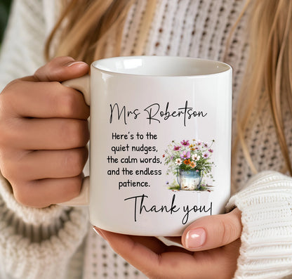 Wildflowers Teacher Message Gift Mug