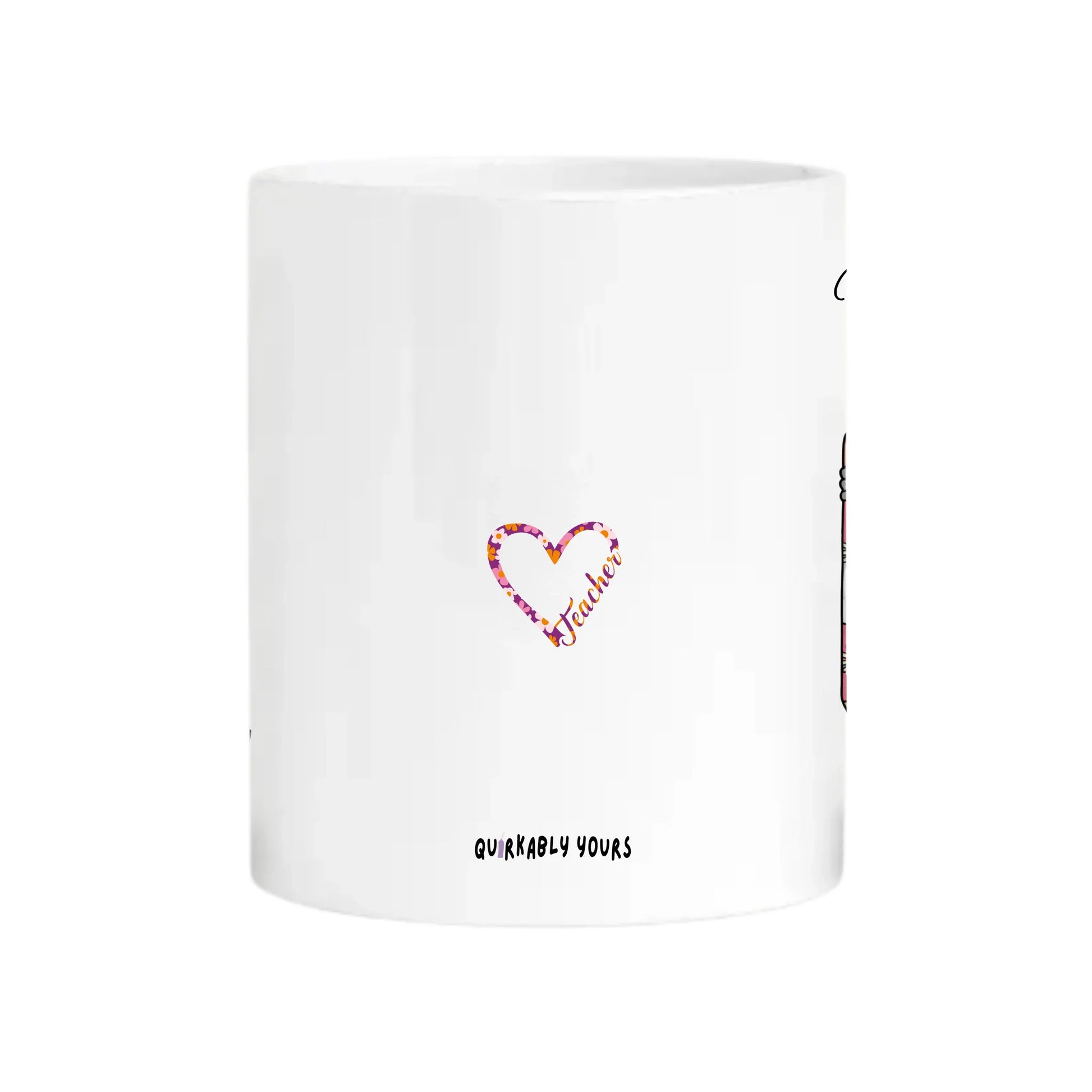 End of year teacher gift mug with name