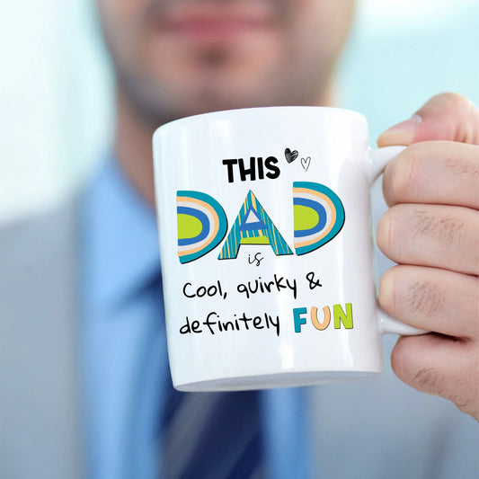 Bold DAD personalised mug front view