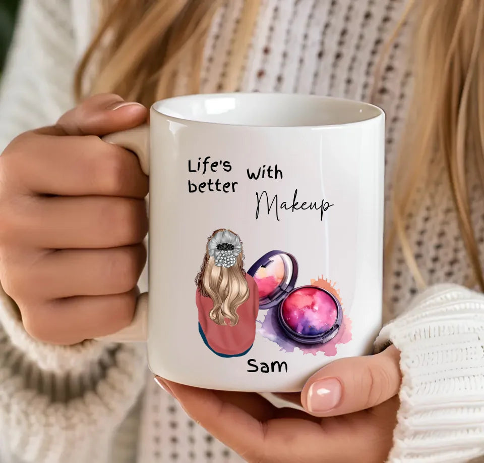 Customised mug for makeup fans