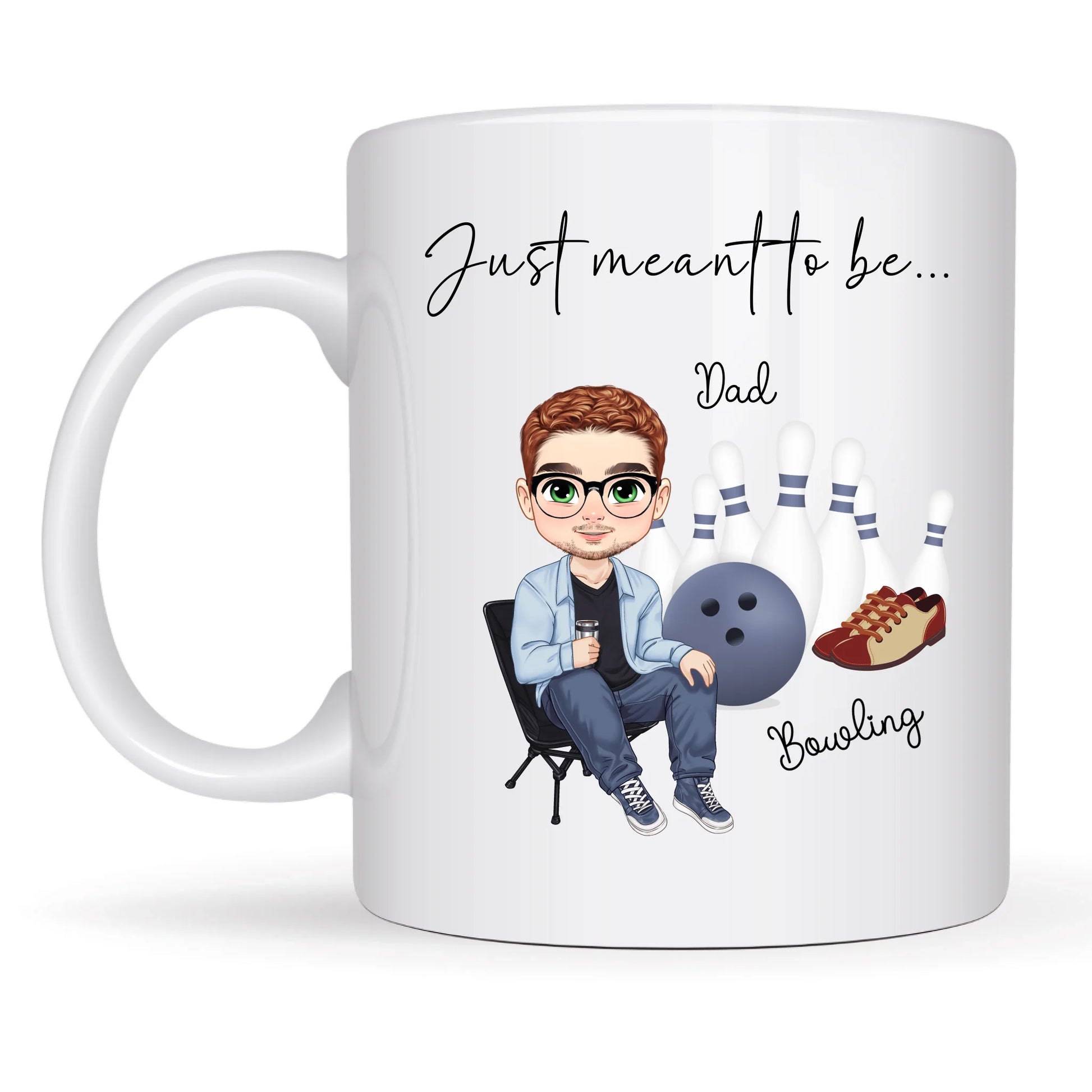 bowling chibi character mug

