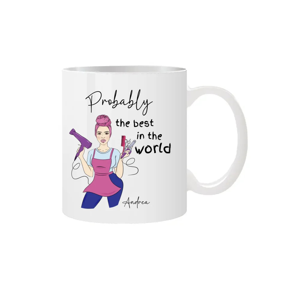 Probably the best hairdresser mug gift