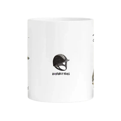 Mug with horse, boots and helmet