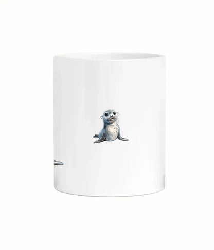 mug with seal graphic