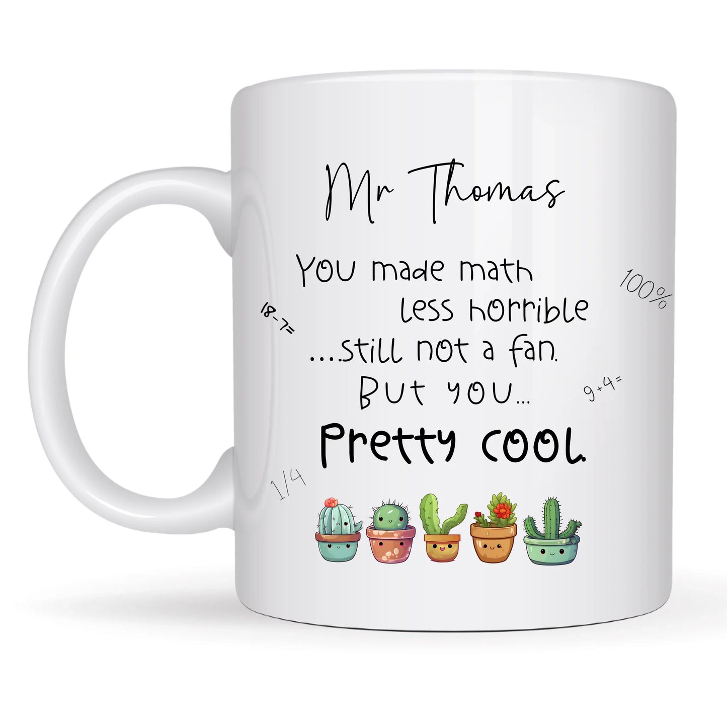 Funny math teacher gift mug
