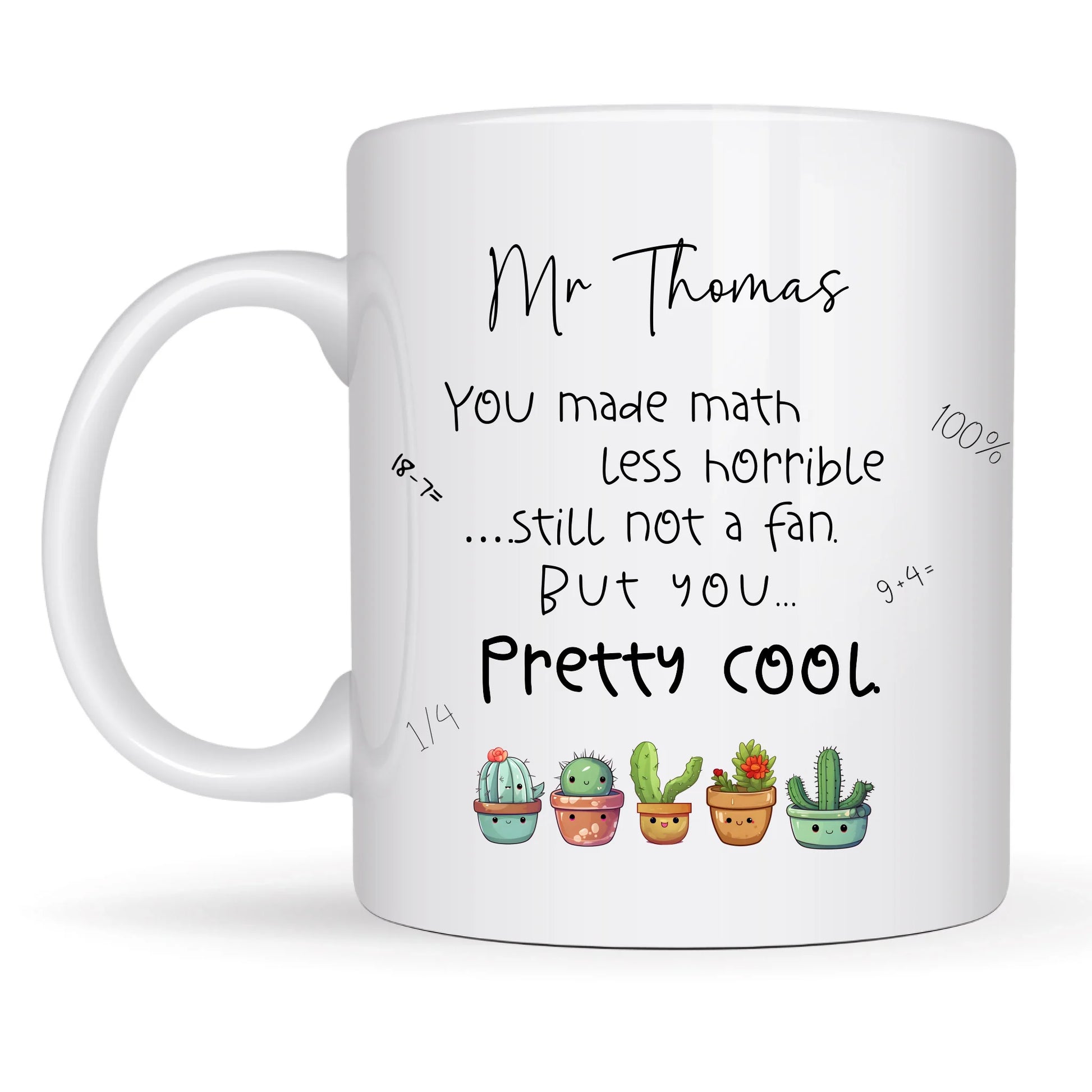 Funny math teacher gift mug