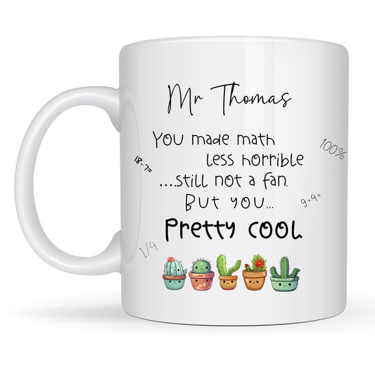 Funny math teacher gift mug