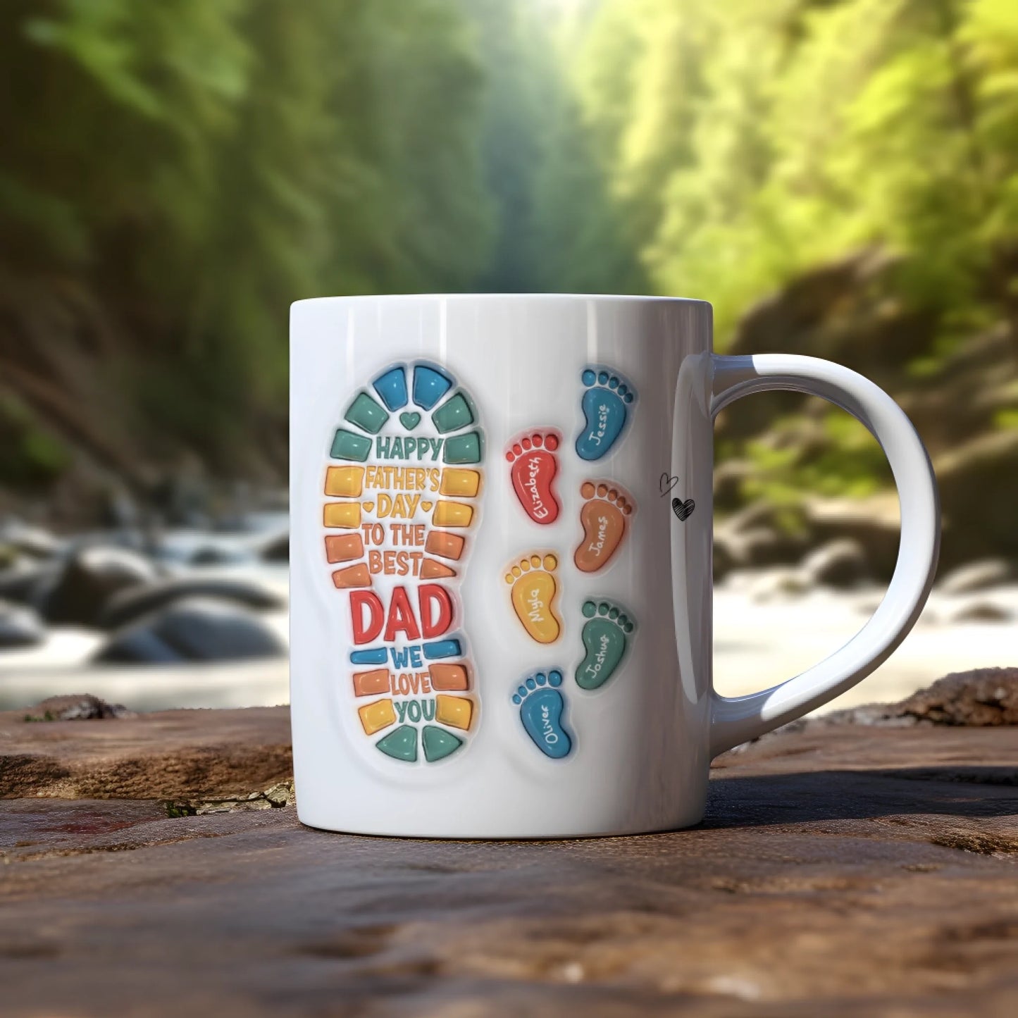 Custom names footprint mug