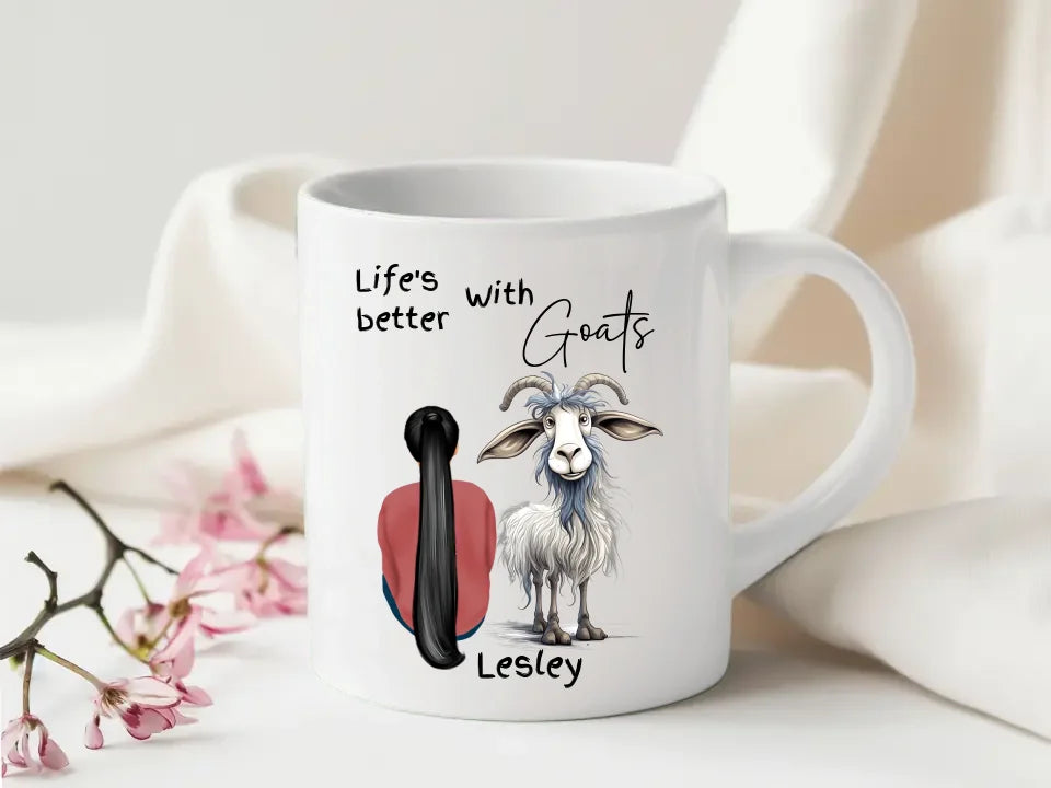 Funny goat coffee cup