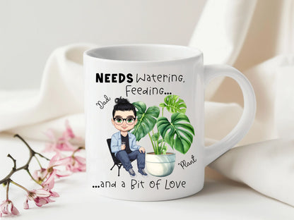 Green thumb mug with funny slogan
