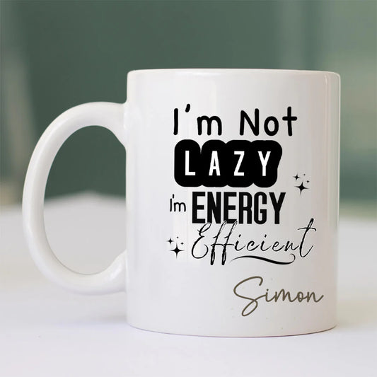 funny personalised lazy mug
