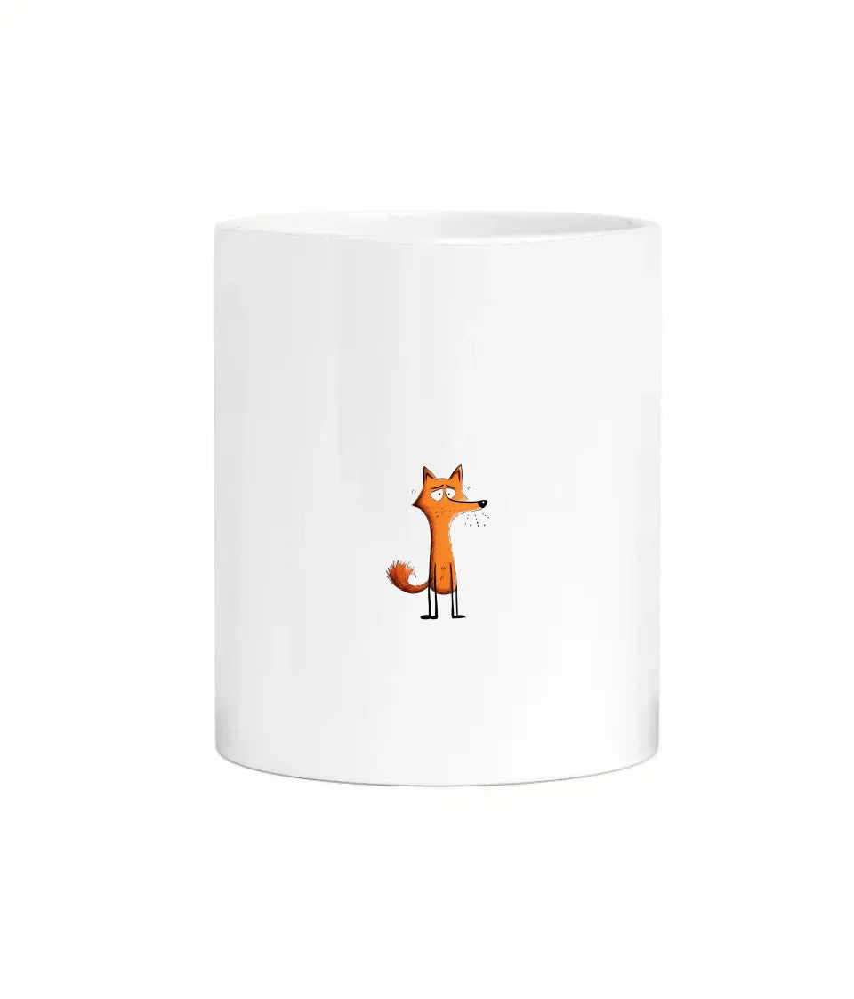 Ceramic mug with fox graphic