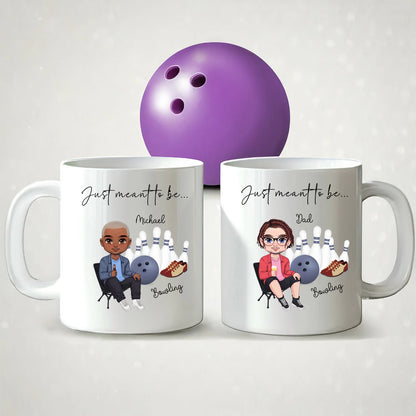 personalised bowling mug with ball and pins