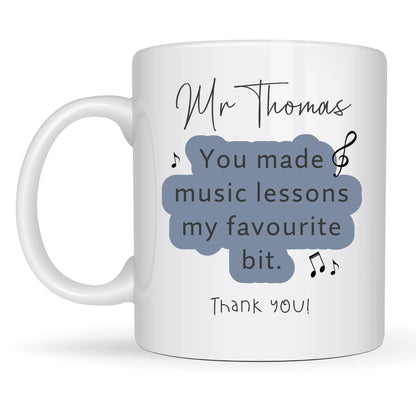 custom thank you mug for music teacher
