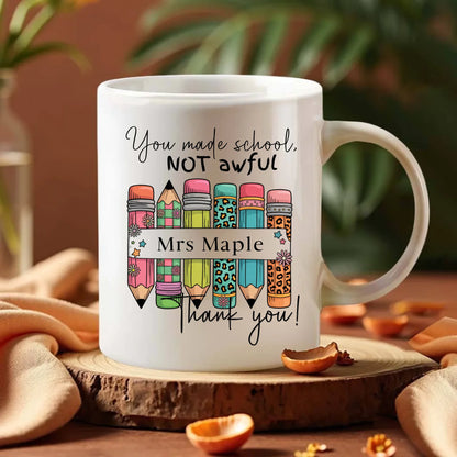 Personalized thank you teacher mug gift