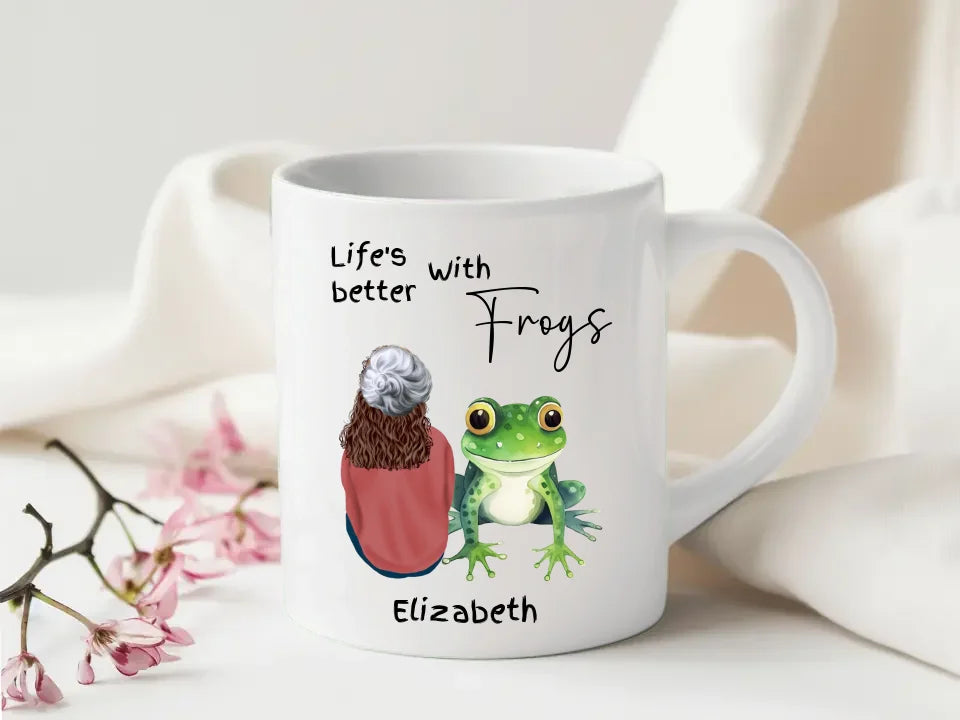 Frog lover’s custom gift mug