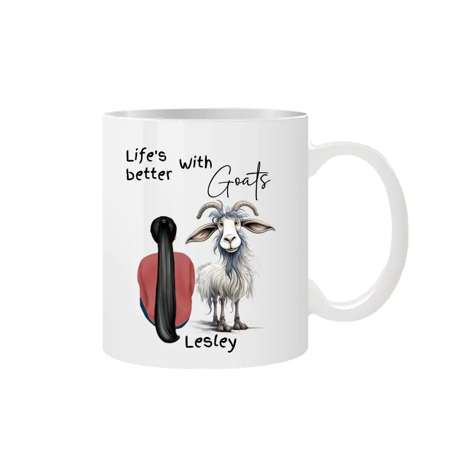 Life’s better with goats mug