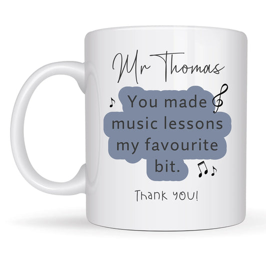 personalised music teacher mug