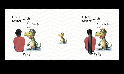 Customisable croc mug with name option