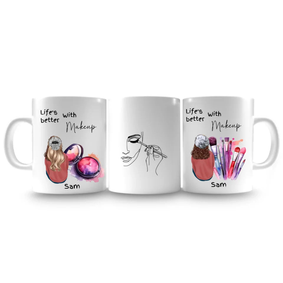 Glamorous mug for makeup enthusiasts