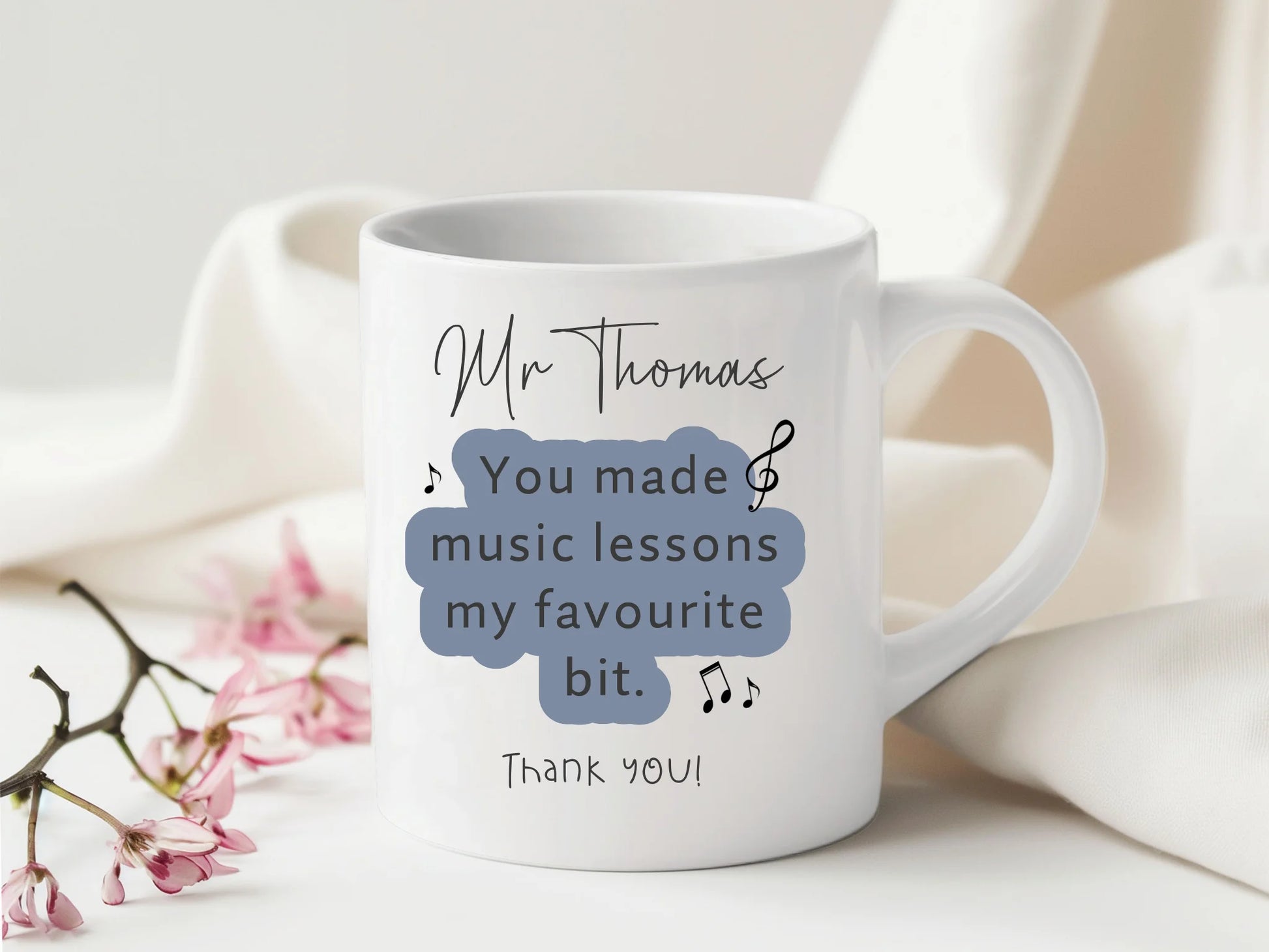 thank you music lessons mug