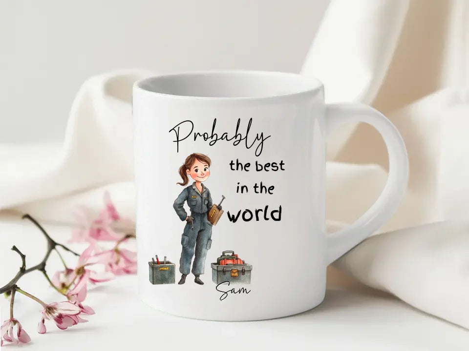 mechanic lady mug