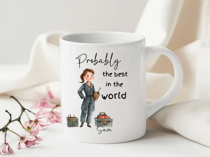 mechanic lady mug